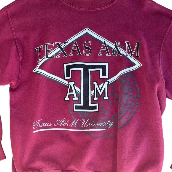 Vintage Hanes Men's L Maroon Crewneck Sweatshirt Pullover Hanes - Picture 3 of 4